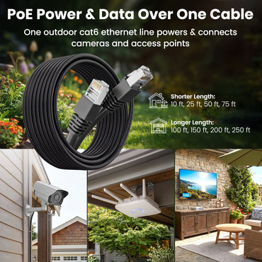 color_black | Cat6 Outdoor Ethernet Cable - Black / 50 Feet, image 3
