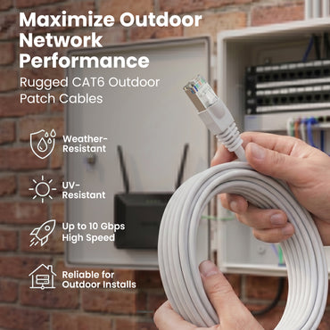 color_white | Cat6 Outdoor Ethernet Cable - White / 75 Feet, image 6