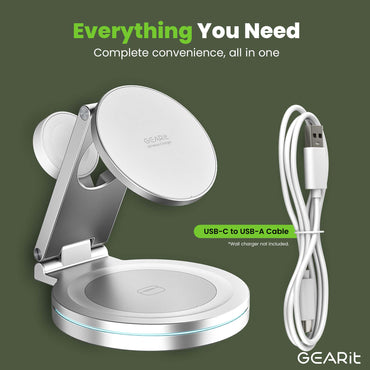 GEARit 3-in-1 15W MagSafe Wireless Charger Station