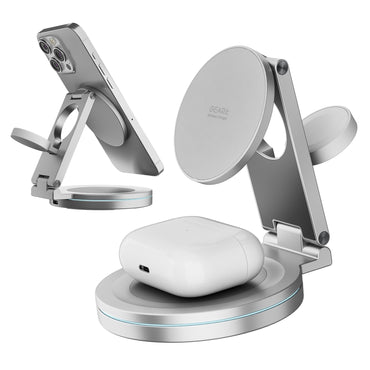 GEARit 3-in-1 15W MagSafe Wireless Charger Station