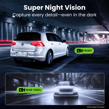 GEARit 4K Dual Dash Cam Front & Rear with WiFi GPS Night Vision 64GB Included