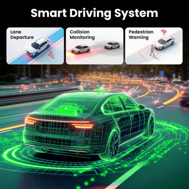 GEARit 3-Channel 4K Dash Cam - Front, Inside & Rear with GPS & Night Vision, 64GB Included