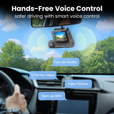 GEARit 3-Channel 4K Dash Cam - Front, Inside & Rear with GPS & Night Vision, 64GB Included