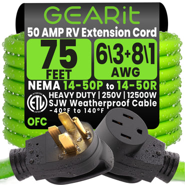 RV/EV Extension Cord - 75 Feet, image 1