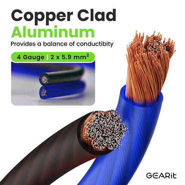 4 Gauge CCA Electrical Power Ground Wire, 50 Feet