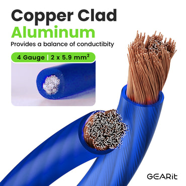 4 Gauge CCA Electrical Power Ground Wire, 25 Feet