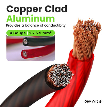 4 Gauge CCA Electrical Power Ground Wire, 50 Feet