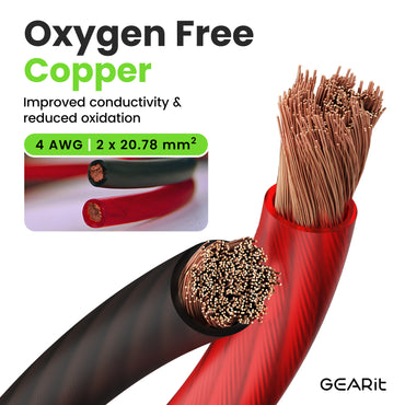 4 Gauge OFC Ground Wire - 4AWG Electrical Power Cable - 25 Feet