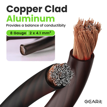 8 Gauge CCA Electrical Power Ground Wire, 50 Feet