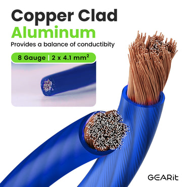 8 Gauge CCA Electrical Power Ground Wire, 25 Feet