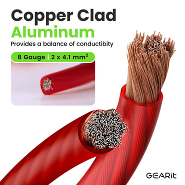 8 Gauge CCA Electrical Power Ground Wire, 25 Feet