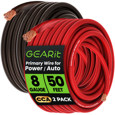 8 Gauge CCA Electrical Power Ground Wire, 50 Feet