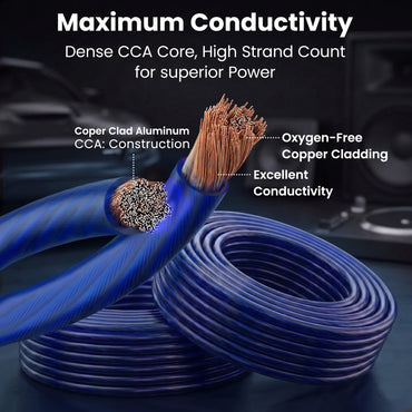 color_blue | 1/0 Gauge CCA Wire - 25 Feet / Blue, image 3