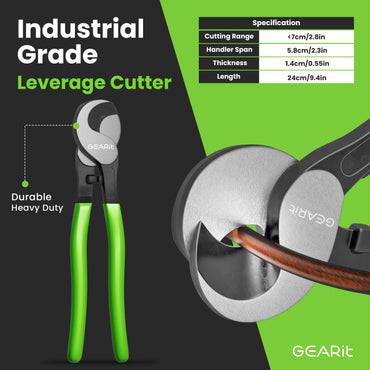 GEARit 8 Gauge CCA Ground Wire Kit - 25 ft Black & Red with Crimper, Cutter, Lugs, Heat Shrink