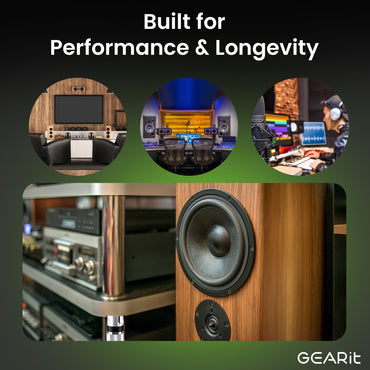 2-Pack 14 AWG Speaker Cable with Banana Plugs Banana Wire for Bi-Wire Bi-Amp HiFi Surround Sound, Black