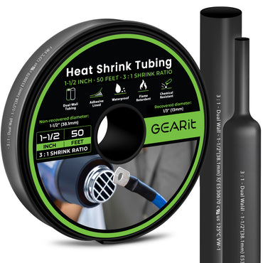 Dual-Wall Heat Shrink Tubing 3:1 Ratio Adhesive Lined, 50 Feet