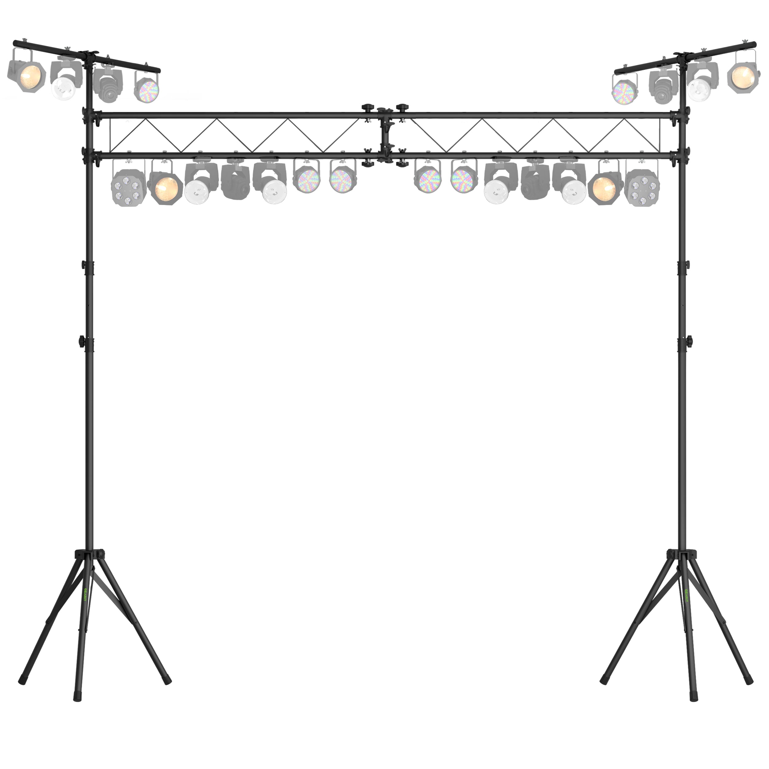 Stage Lighting Stand - 12 Ft Lighting Truss System Up to 200 Lbs - GEARit