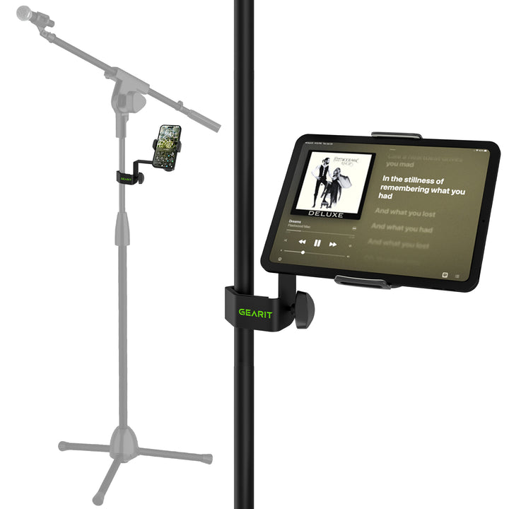 Phone and Tablet Holder for Microphone Stand - Up to 7.9" Tablet GearIT