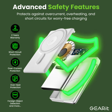 GEARit 2-in-1 MagSafe Wireless 10000mAh Power Bank