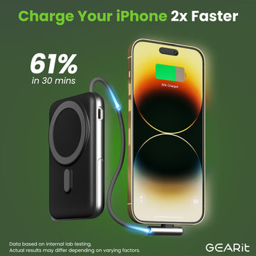 GEARit 2-in-1 10000mAh Power Bank - MagSafe Battery Pack with Kickstand