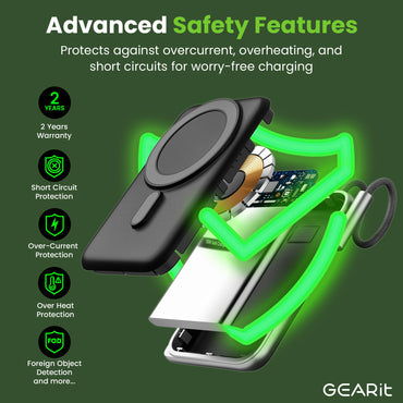 GEARit 2-in-1 10000mAh Power Bank - MagSafe Battery Pack with Kickstand