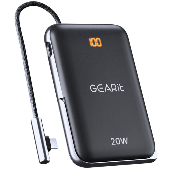 GEARit 2-in-1 10000mAh Power Bank - MagSafe Battery Pack with Kickstand