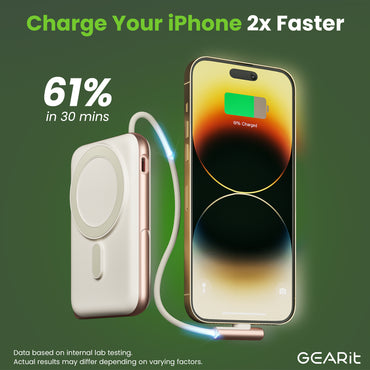 GEARit 2-in-1 10000mAh Power Bank - MagSafe Battery Pack with Kickstand