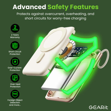GEARit 2-in-1 10000mAh Power Bank - MagSafe Battery Pack with Kickstand