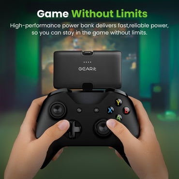 GEARit 5000 mAh Mini Power Bank with Built-in USB-C & Lightning Connectors