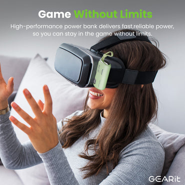 GEARit Lifestyle Series - 5000mAh Power Bank 3 Ports with Build in USB C and Lightning Connector