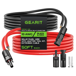 10AWG Solar Panel Extension Cable - Solar Panel Wire with Adapter Tool Kit