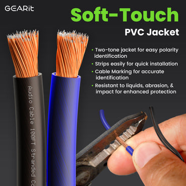 12 Gauge Speaker Wire, Speaker Cable 100ft for Car Audio, Home Theater, CCA