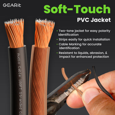 12 Gauge Speaker Wire, Speaker Cable 100ft for Car Audio, Home Theater, CCA