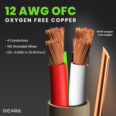 12/2 AWG OFC Outdoor Speaker Wire, Brown