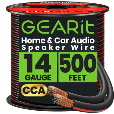 14 Gauge Speaker Wire CCA - Copper Clad Aluminum - Home Theater, Car Speakers & More