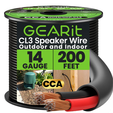 14/2 Outdoor Speaker Wire 14 Gauge CCA - CL3 Rated for Direct Burial in Ground
