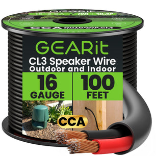 16/2 Outdoor Speaker Wire 16 Gauge CCA - CL3 Rated for Direct Burial in Ground