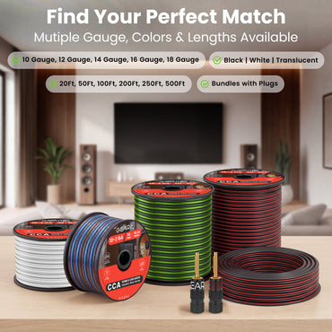 color_white | 16 Gauge Speaker Wire - White / 500 Feet, image 7
