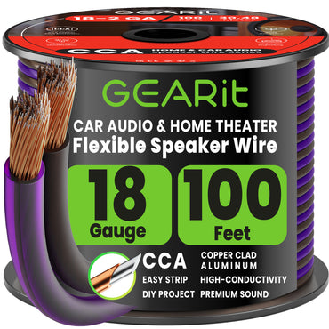 color_translucent black purple | 18 Gauge Speaker Wire CCA Translucent Black/Purple 100 ft