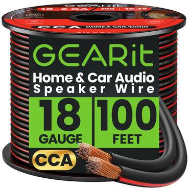 18 Gauge Speaker Wire CCA - Copper Clad Aluminum - Home Theater, Car Speakers & More