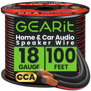 18 Gauge Speaker Wire CCA - Copper Clad Aluminum - Home Theater, Car Speakers & More