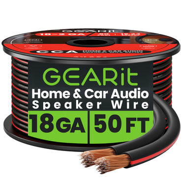 18 Gauge Speaker Wire CCA - Copper Clad Aluminum - Home Theater, Car Speakers & More