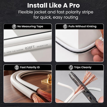 color_white | 18 Gauge CCA Speaker Wire, White 200 ft, image 4