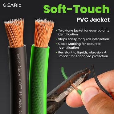 12 Gauge Speaker Wire, Speaker Cable 100ft for Car Audio, Home Theater, CCA