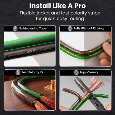 color_translucent black green | 16 Gauge Speaker Wire - Translucent Black Green / 100 Feet, image 4