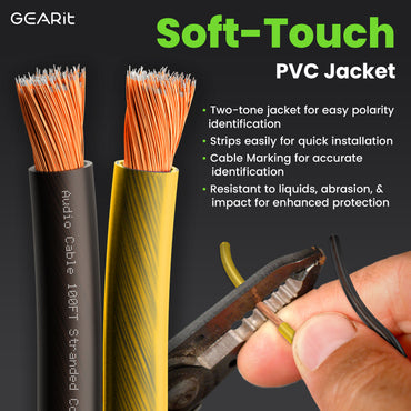 12 Gauge Speaker Wire, Speaker Cable 100ft for Car Audio, Home Theater, CCA