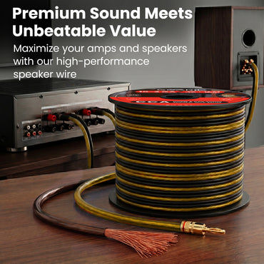 color_translucent black yellow | 18 Gauge CCA Speaker Wire, Translucent Black/Yellow 100 ft, image 7