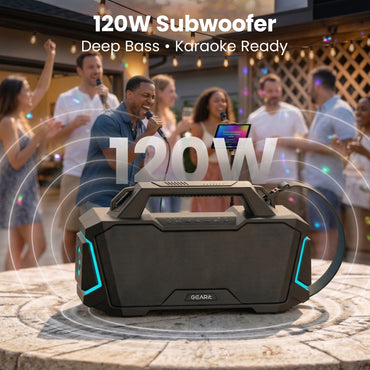 GEARit BOOM 120W Portable Bluetooth Speaker IPX6