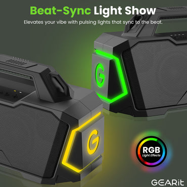 GEARit BOOM 120W Portable Bluetooth Speaker IPX6