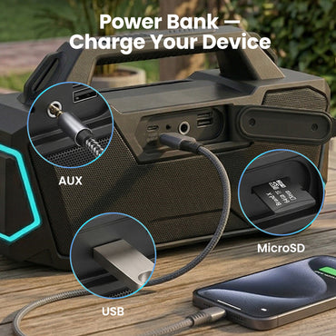 GEARit BOOM 120W Portable Bluetooth Speaker IPX6